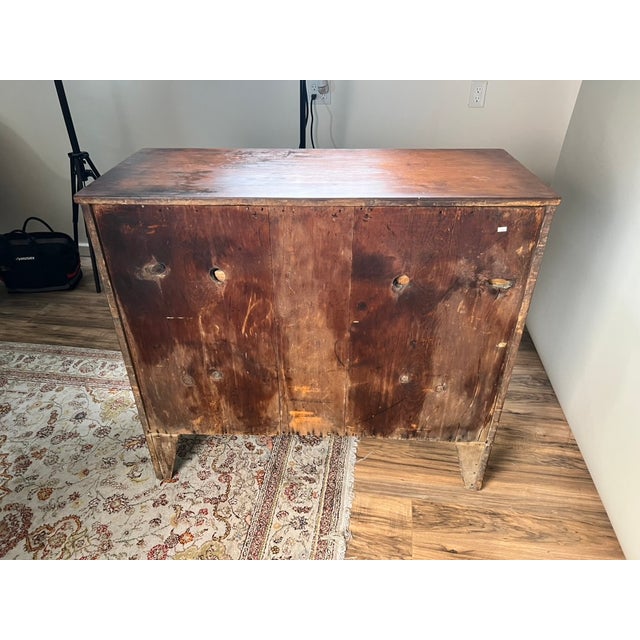 Rare Labeled William Lloyd Springfield Massachusetts Federal Cherry Chest of Drawers, Circa 1800 For Sale - Image 11 of 12
