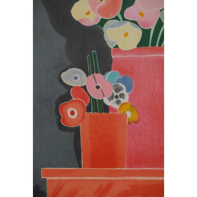 Modern Albert Zavaro, Bouquets of Anemones, Lithograph For Sale - Image 3 of 8