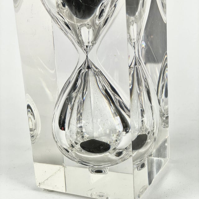 1970's Floating Hourglass in Lucite Sculpture Attributed To Pierre ...