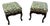 Pair of 1970s Zebra Upholstered Stools For Sale