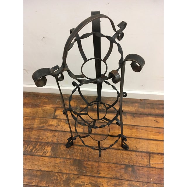 Early 20th century antique wrought iron plant stand. Circa:1920's - 1930's.