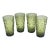 Vintage Anchor Hocking "Milano" or "Lido" Green Glass 12oz Tumblers For Sale