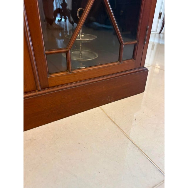 Antique Victorian Mahogany Glazed Bookcase, 1880 For Sale - Image 6 of 14
