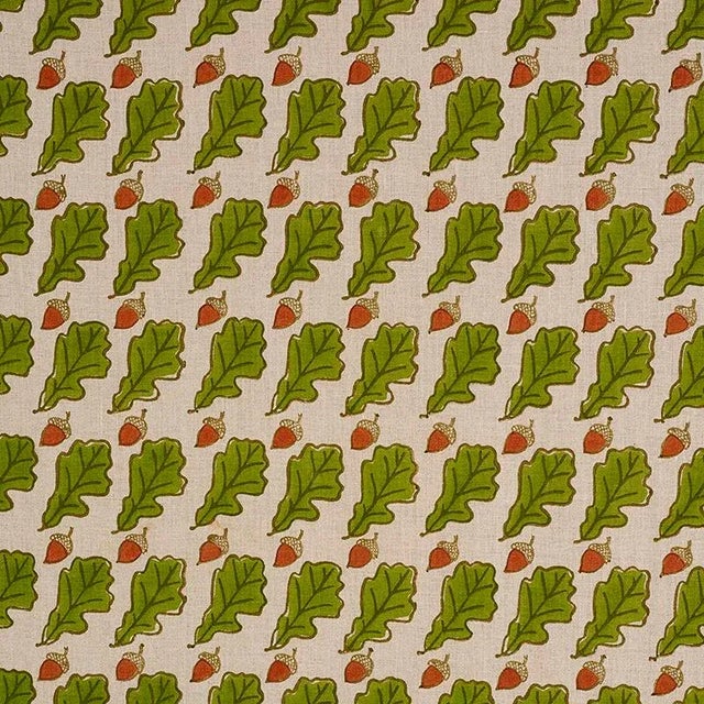 Contemporary Sample - Schumacher X Molly Mahon Oak Fabric in Green For Sale - Image 3 of 3