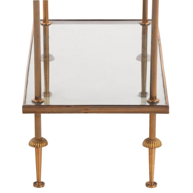 French Brass and Smoked Glass End Table in the Manner of Maison Jansen, C. 1950 For Sale In New York - Image 6 of 7