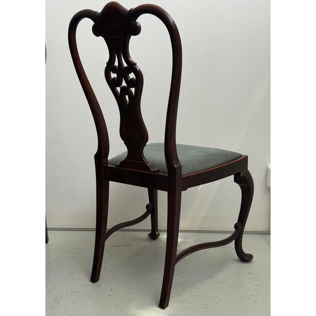 Wood Antique Dining Set in the style of Gerstel, 1930s, Set of 7 For Sale - Image 7 of 18