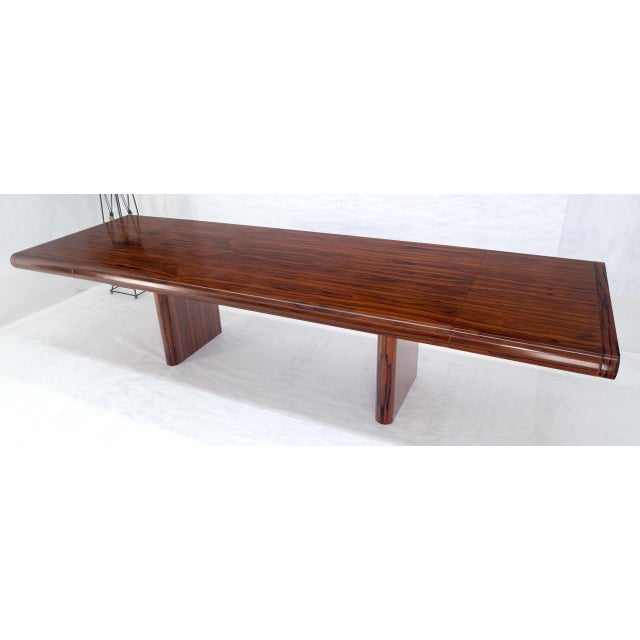 Super Slick Low Profile Rosewood Mid Century Modern Dining Table 2x20” Leaves For Sale - Image 12 of 18