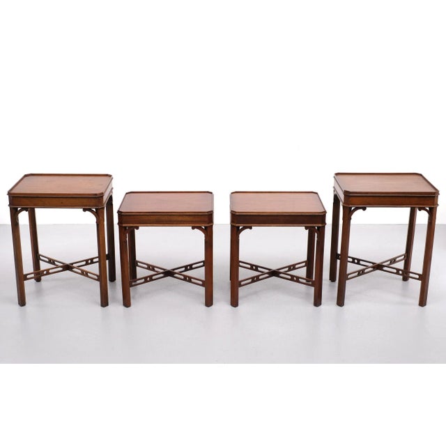 Georgian Revival Mahogany Side Tables by Bevan Funnell, England, 1960s, Set of 4 For Sale - Image 3 of 13