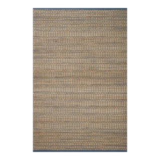Angela Rose x Loloi Colton Natural / Navy 4'-0" x 6'-0" Accent Rug For Sale