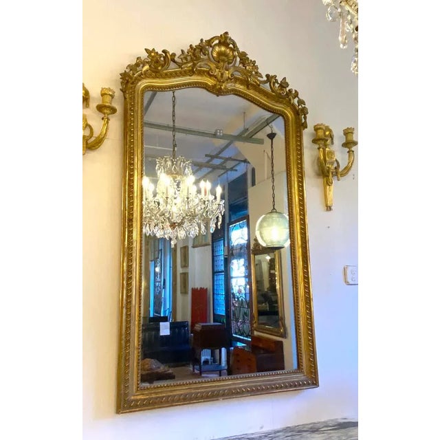 Early 20th Century Antique French European Gold Gilded Mirror Chairish