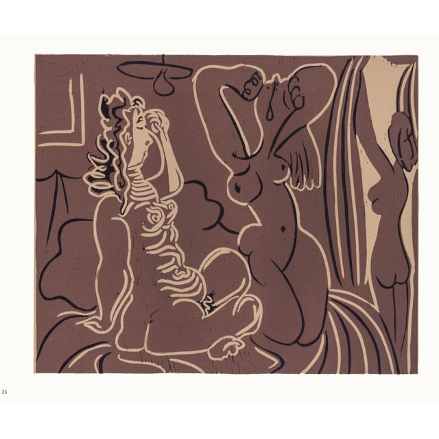 1962 Pablo Picasso Linocut Engraving "Three Women" For Sale