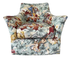 Marge Carson Safari Scene Upholstered Lounge Accent Chair