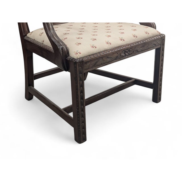 Armchair in Walnut and Fabric, Late 18th Century For Sale - Image 6 of 9