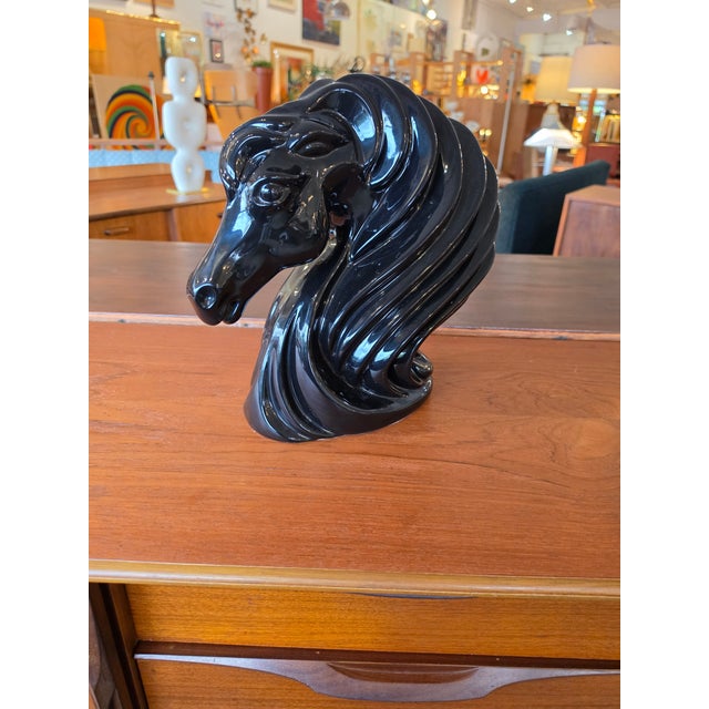 1970s Ceramic Horse Head For Sale - Image 4 of 16