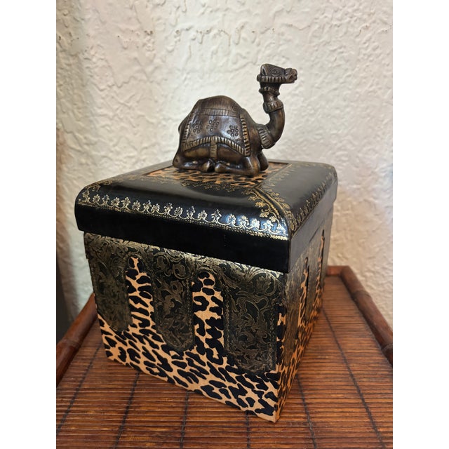 1990s John-Richard Leather and Brass Hinged Box For Sale - Image 12 of 13