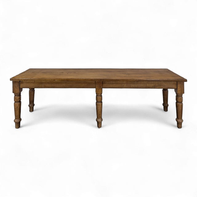 Large Early 20th Century Oak Community Table For Sale