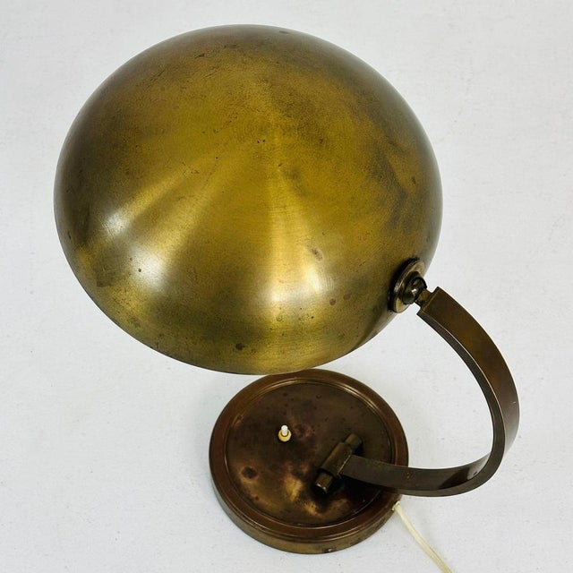 German Art Deco Brass Table Lamp from Gecos Gebrüder Cosack, 1930s For Sale - Image 4 of 11