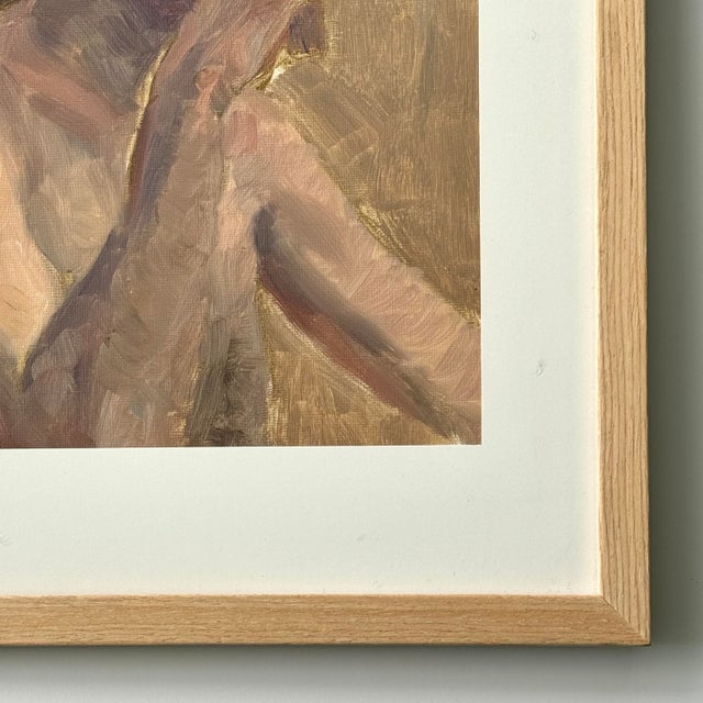 Vintage Expressionist Male Portrait, Framed (Oil on Canvas Paper) For Sale - Image 4 of 4