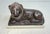 19th Century Antique Hand Carved 19th Century Reclining Lion Solid Marble Sculpture Statue For Sale - Image 5 of 16