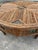 Round Rustic Wood Copper Coffee Table For Sale - Image 4 of 8