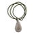 Hand-Carved Jade Pendant Necklace From a Highly Translucent Jadeite Stone With Traditional Asian Auspicious Symbols to Bring Good Fortune For Sale