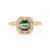 1.22ct Green Tourmaline & Diamond Vintage Ring Size 9 in 14k Yellow Gold For Sale - Image 4 of 14
