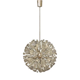 Large Silvered Snowball Pendant Lamp by Emil Stejnar for Rupert Nikoll, 1950s For Sale
