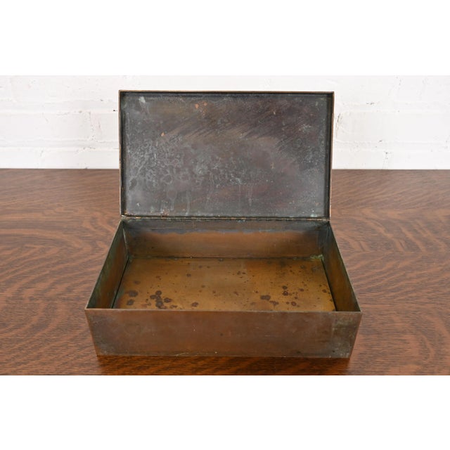 Heintz Arts & Crafts Bronze Cigar Box For Sale In South Bend - Image 6 of 12