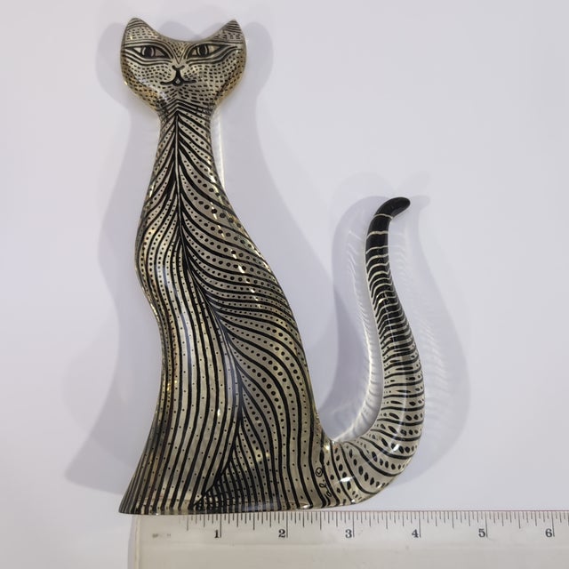 Abraham Palatnik Set of 2 Cats 1960s Lucite Art Clear/Black Made in Brazil For Sale - Image 12 of 12