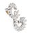 Contemporary Vintage 1.50 Carat Diamond 14k White Gold Brooch For Sale - Image 3 of 5
