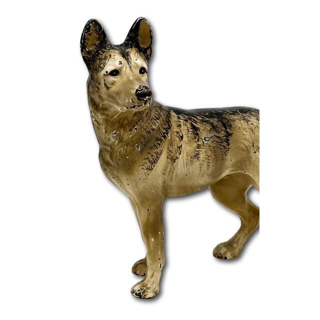 Hard to Find Vintage 1930s Hubley Manufacturing Co. Cast Iron German Shepherd Dog Doorstop For Sale - Image 13 of 17