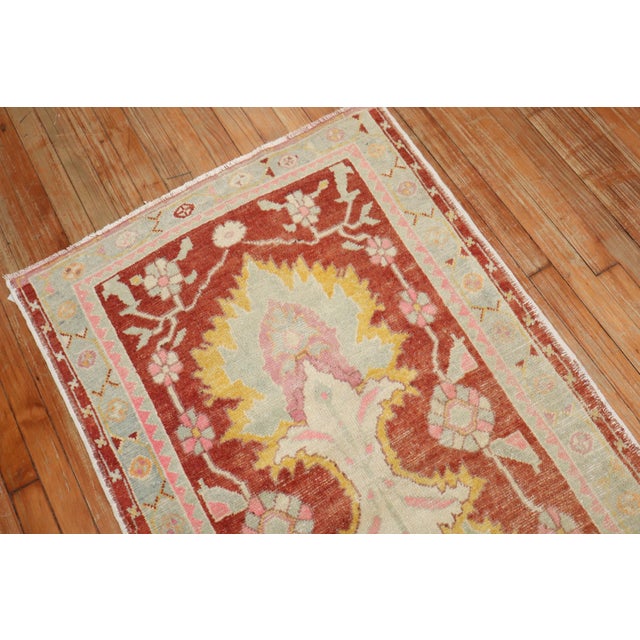 Textile Vintage Zabihi Collection Turkish Anatolian Small Room Rug - 6'6" x 10' For Sale - Image 7 of 8