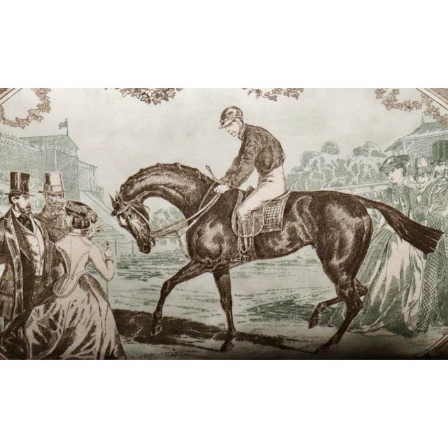 Kravet Equestrian “Gladiateur” Pillow With Double Flange Trim For Sale - Image 4 of 12