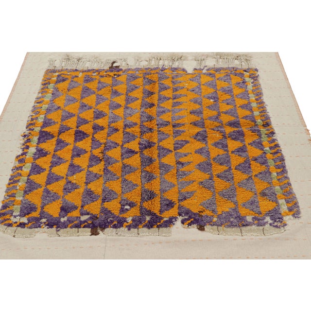 This 5x7 vintage rug is one of a rare set of exceptional works curated by Rug & Kilim—each a unique marriage of mid-...