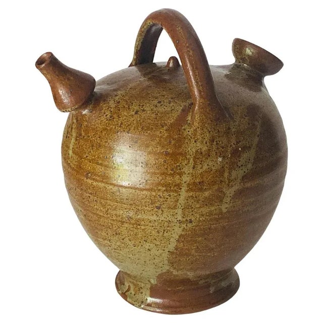 Mid-Century French Provincial Stoneware Pottery Jar For Sale - Image 12 of 12