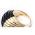 Metal Striated Black Onyx & 18kt Yellow Gold Bisected Dome Ring For Sale - Image 7 of 8
