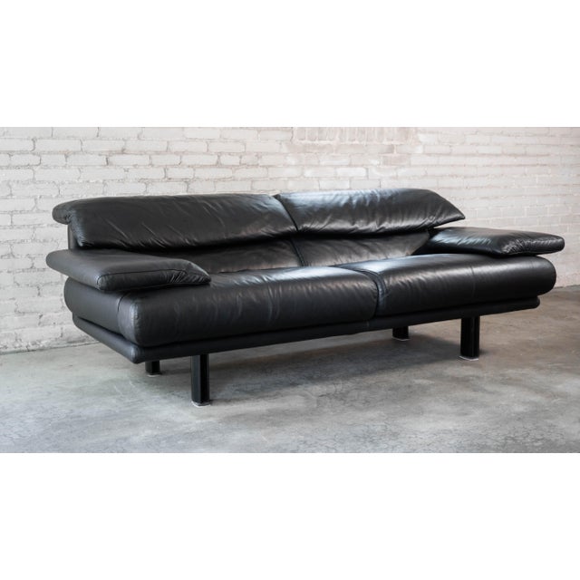 B&B Italia 1980s Postmodern Leather Alanda Sofa by Paolo Piva for B&b Italia For Sale - Image 4 of 18
