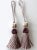 A pair of handmade, vintage-style key tassels in lavender with plum-colored, cut velvet ruche. Custom details include:...
