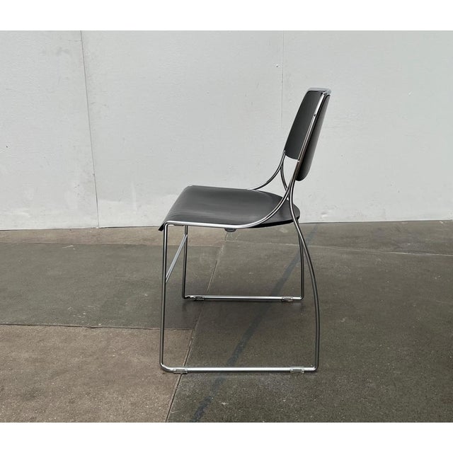 Set of Postmodern Minimalist Stacking Chairs, 1980s For Sale - Image 14 of 18