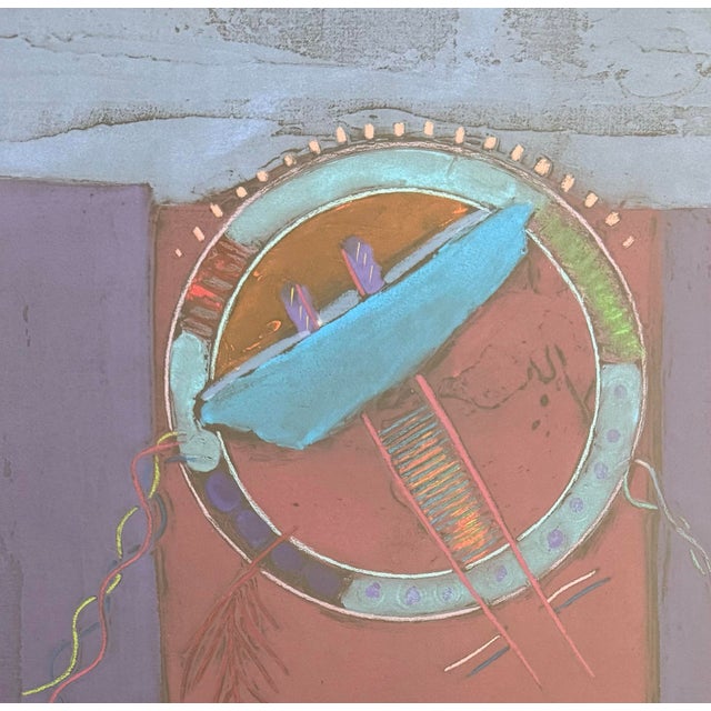 1980s Framed Signed "Peace Shield" Monoprint by Enrico Embroli For Sale - Image 5 of 12