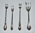 Antique Set of Four Decorative Silverplate Forks For Sale - Image 10 of 12