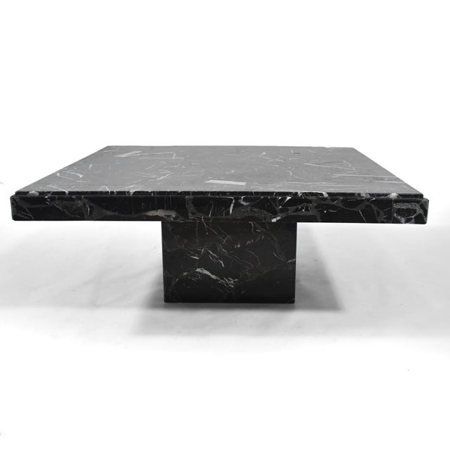 Mid-Century Modern Ello Black Marble Coffee Table For Sale - Image 3 of 9