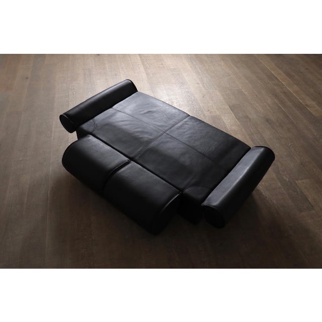 Sofa Daybed in Buffalo Leather by Marzio Cecchi, Italy, 1970s For Sale - Image 4 of 16