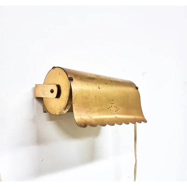 Antique Scandinavian Wall Lights in Brass with Star Pattern, 1950s, Set of 2 For Sale - Image 6 of 13