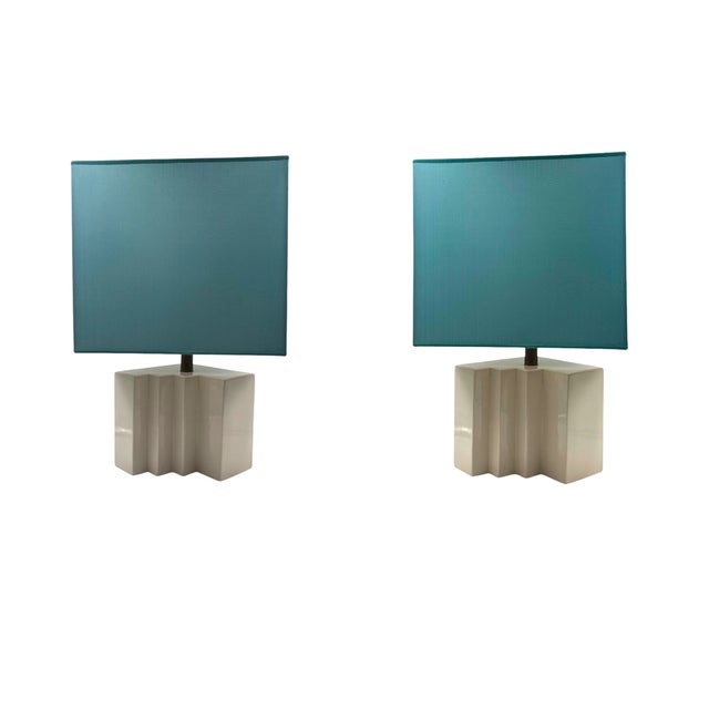 Hollywood Regency French Ceramic Table Lamps, 1970s, Set of 2 For Sale - Image 4 of 18