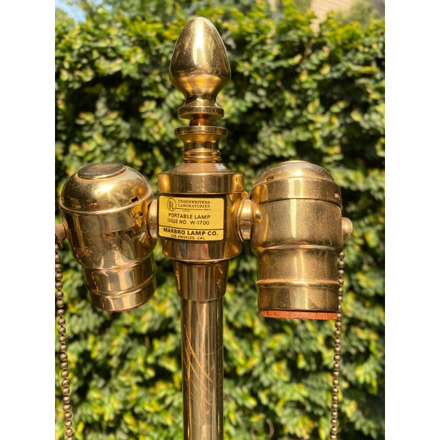 Green Late 20th Century Louis XVI Malachite & Gilt Bronze Lamp For Sale - Image 8 of 12