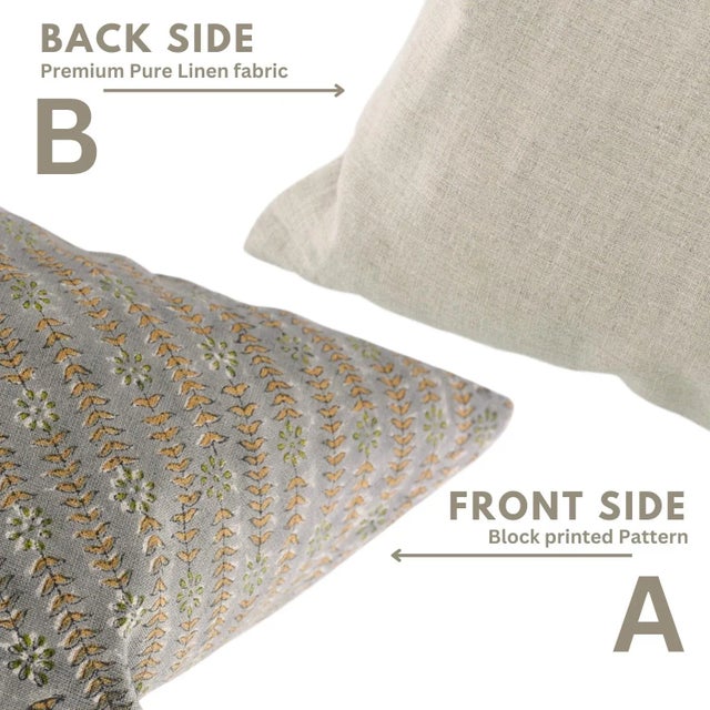 Handcrafted Block Print Pillow Covers Home Decor Decorative Pillows for Sofa & Bed Size- 16x16 - Taru For Sale - Image 4 of 5