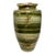 Vintage Green Banded Onyx Calcite Stone Vase, 8" For Sale