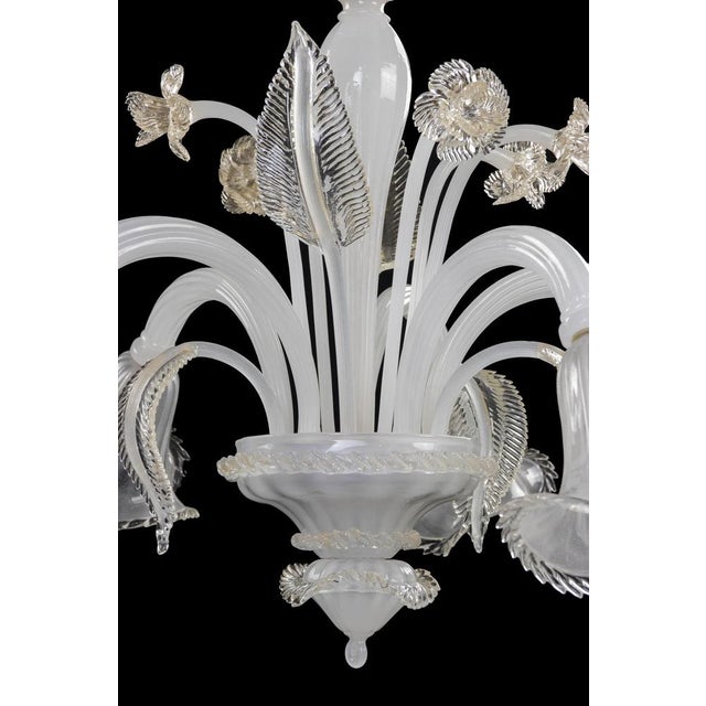 Mid-Century Murano Glass 5-Light Chandelier For Sale - Image 5 of 11