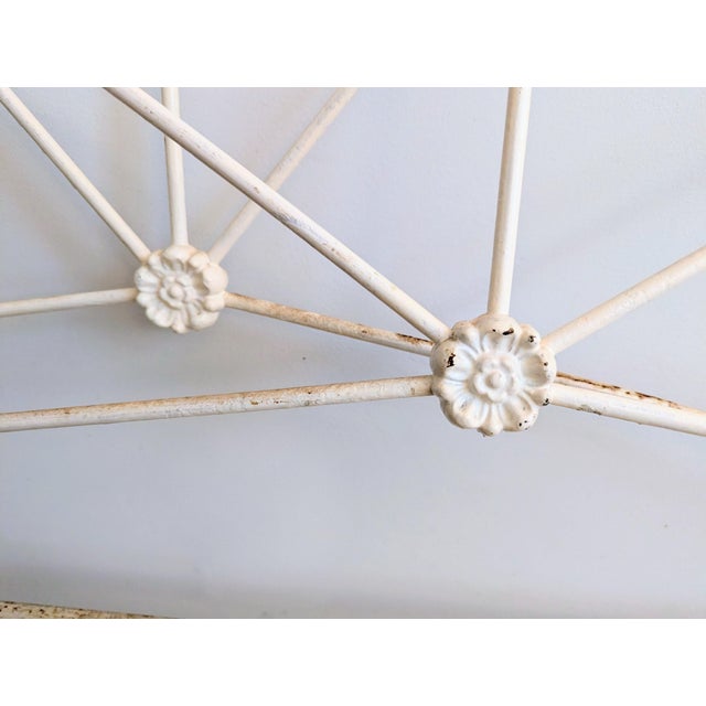 Metal Antique Cast Iron Twin Bed Frame White For Sale - Image 7 of 13